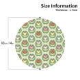 thumbnail image 2 of Fuzoiu Cute Chubby Frog Print Leather Coasters Set,Drink Coasters Set of 4,for Tabletop Protection, Durable PVC Coasters,Home Décor and Housewarming Gift-Round Shape, 2 of 6