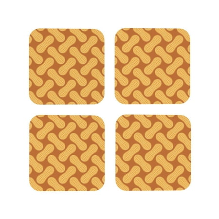 

Tideii Peanuts6 for Leather Coasters 4 Pieces Anti-fouling and Anti-scalding Decorative Coasters Suitable for Restaurants Kitchens Coffee Shops-Square