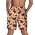 thumbnail image 2 of Lsque Mens Swim Trunks Thanksgiving Turkey and Pumpkin Pattern - Bathing Suit Compression Liner - Beach Swim Shorts Swimwear - (S-3XL) - Stretch Quick Dry -, 2 of 9