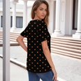 thumbnail image 5 of Womens Short Sleeve Henley Shirts Halloween Print Tunic Tops Loose Casual Clothes, 5 of 5