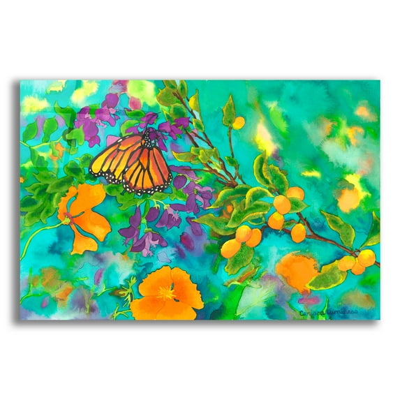 Epic Art 'California Monarch' by Carissa Luminess, Acrylic Glass Wall Art, 24"x16"