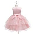 thumbnail image 4 of Esaierr Kids Toddler Girls Flower Princess Dress Princess Dress Fluffy Formal Dress Little Girls Party Wedding Formal Dresses Mesh Dress Flower Baby Performance Dress, 4 of 7