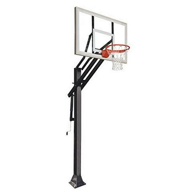Game Changer Inground Adjustable Basketball Goal Hoop with 54" Glass Backboard System for