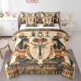 thumbnail image 1 of Erosebridal Ancient Egypt Civilization Pharaoh Bedding Sets Full Size, Mysterious Hieroglyphics Tribal Comforter Sets with Sheets, Reversible 7pcs, 1 of 5