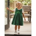 thumbnail image 5 of BemeyourBBs Toddler Girl St Patricks Day Outfits Spring Tank Dress Overalls Shamrock Embroidery Cute Sleeveless Round Neck A Line Dress, 5 of 9