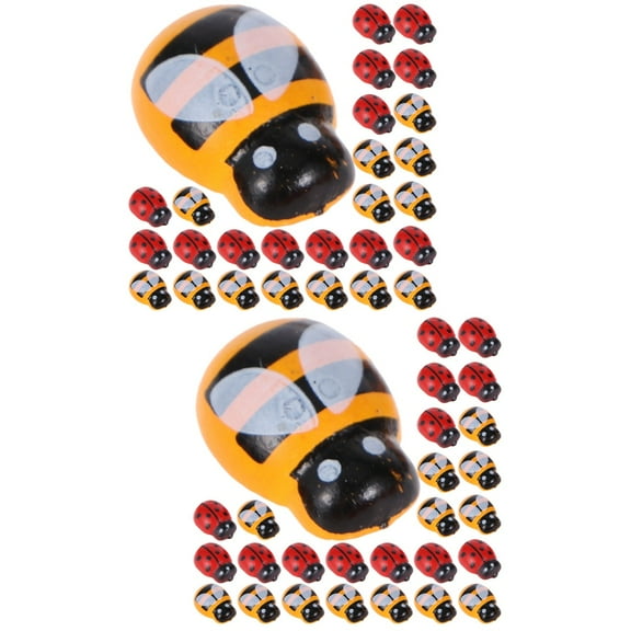 Set of 2 Miniature Garden Accessories Ladybug Decor Door Hinges Fairy Miss