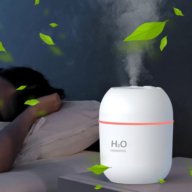 EGNMCR Usb Rechargeable Humidifier Home Office Desk Humidifier Bedroom Hydration Meter Portable Humidifier Household Humidifier