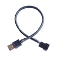 thumbnail image 3 of Naiovety Compatible inconsútil del cable de conexión del adaptador del ventilador de caja USB negro a 4 pines Compatible Decoración del hogar, 3 of 6