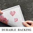 thumbnail image 6 of Valentine's Day Crystal Velvet No Slip Floor Mat, Entryway Doormat Durable Low-Profile Mat Home Decor, Rug Washable Kitchen Bathroom Laundry Bedroom Living Room Door Mats 30x17in, 6 of 7