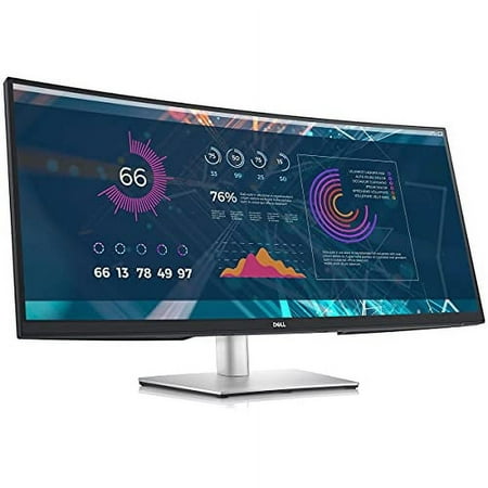 Dell 34 Inch Ultrawide , WQHD (Wide Quad High Definition), Curved USB-C Monitor (P3421W), 3440 x 1440 at 60Hz, 3800R Curvature, 1.07 Billion Colors, Adjustable, Black