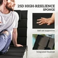 thumbnail image 4 of ZYPPPA  Outdoor Lounge Chair Cushion Set of 2, 80" x 26" UPF50+ 230gsm Olefin and 25D High-Density Foam, Foldable Patio Chaise Lounge Cushion Set, Fade Resistant for Lawn Pool, Black, 4 of 8