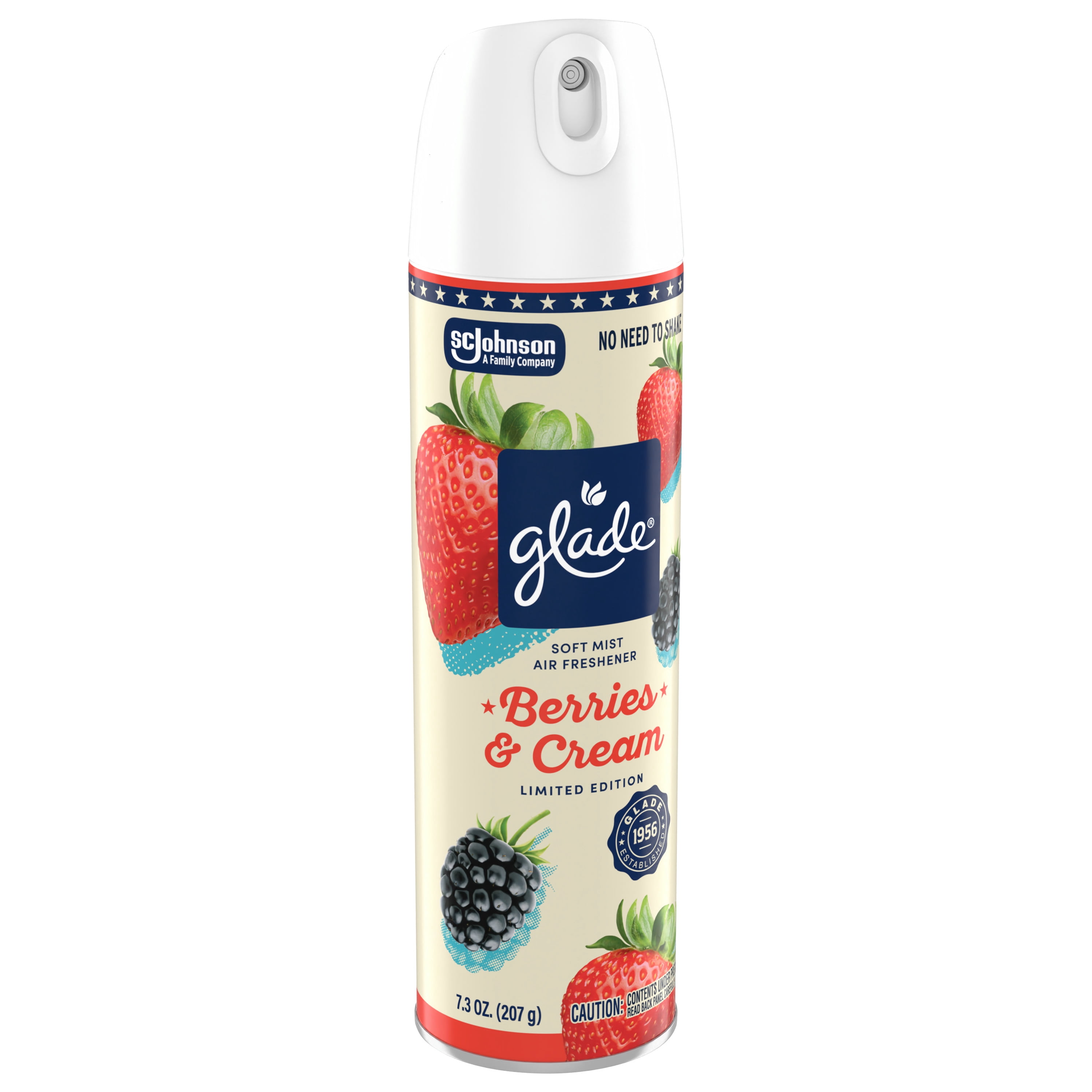 Glade® Soft Mist Air Freshener Room Spray, Berries and Cream, 7.3oz., 1 count