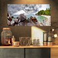 thumbnail image 1 of Exotic Tropical Beach under Blue Sky - Modern Seascape Canvas Artwork, 1 of 3