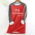 thumbnail image 3 of Perfectbot Women's Funny Print V-Neck Sweatshirt - Fleece Lined Pullover, Cozy Winter Warm Loungewear Top, 3 of 3