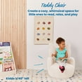 thumbnail image 3 of ECR4Kids Teddy Bear Sherpa Toddler Chair, 14in Seat Height, Kids Furniture, White, 3 of 9