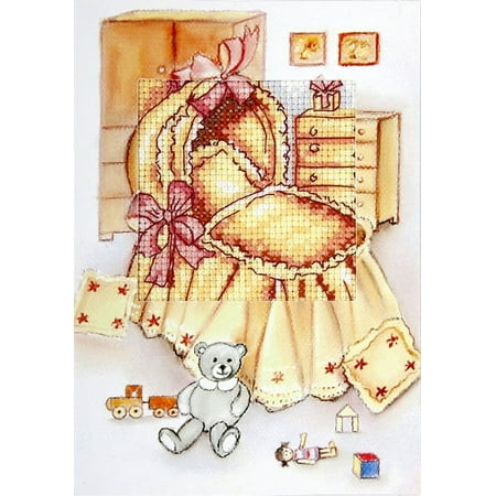 UPC: 5902067305409 | Complete counted cross stitch kit – greetings card Craddle 6273