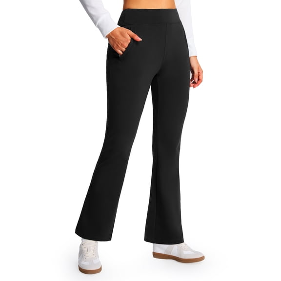 Feekit Women's Fleece Lined Winter Leggings High Waisted Soft Stretch Yoga Pants Warm Thermal Pants