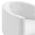 thumbnail image 6 of Modway Savour Tufted Performance Velvet Stainless Steel Accent Chair in White, 6 of 8