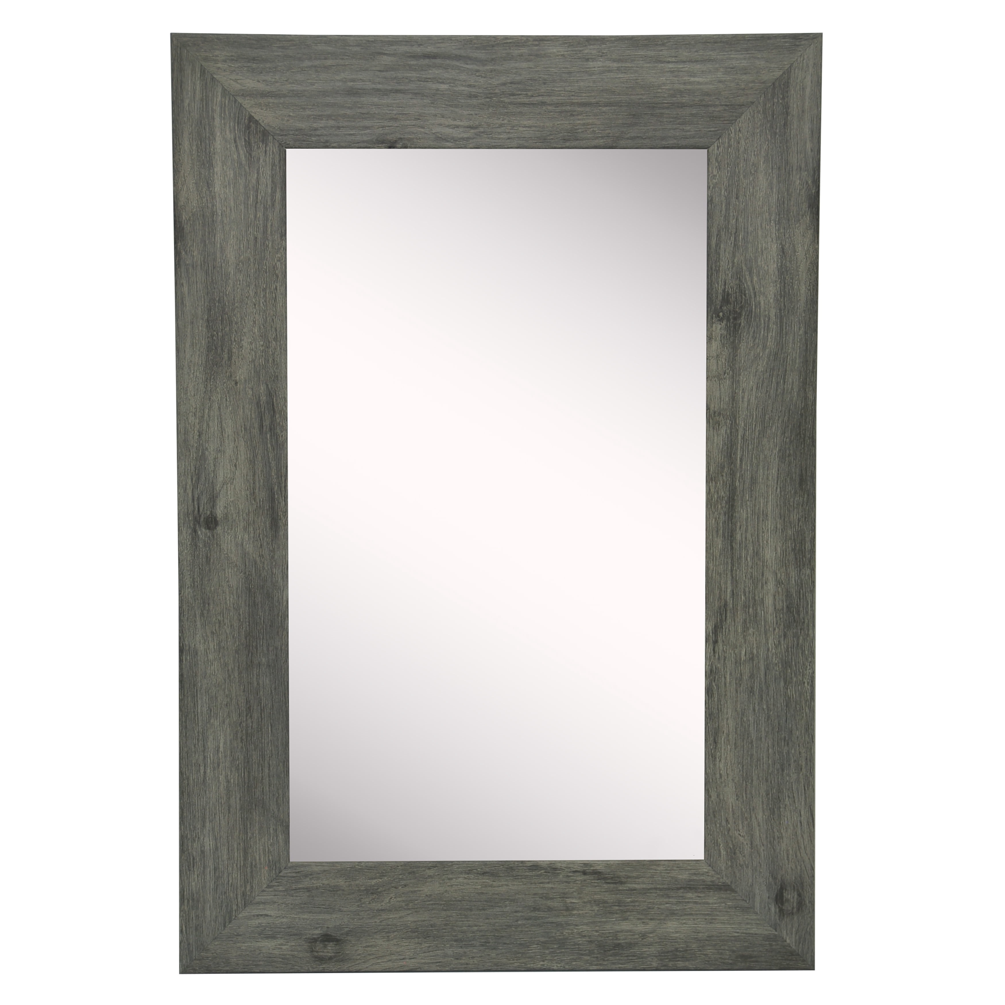 Rayne Mirrors V064S Barnwood Wall Mirror, 21.5" X 25.5"", Grey Finish
