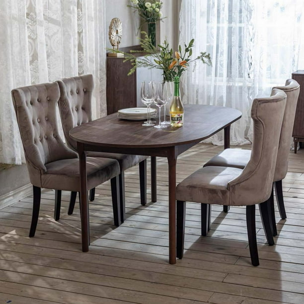 Homylin Farmhouse Dining Table Seats up to 8 Expandable Kitchen Table