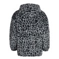 thumbnail image 5 of Lovskoo Men's Faux Fur Coat Winter Warm Fashion Leopard Long Sleeve Hooded Casual Outwear Jackets Blue, 5 of 6
