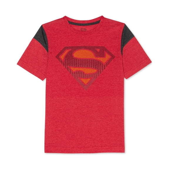 DC Comics Big Kid Boys Superman Graphic Print T-Shirt,Red,M