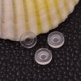 thumbnail image 3 of 20pcs Comfort PET Plastic Pads for Clip on Earrings Anti-Pain Clip on Earring Cushion Clear 7x7x2mm Hole: 2mm, 3 of 5
