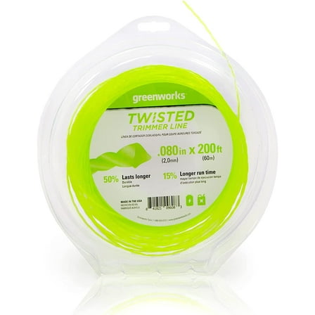 Greenworks 0.080" 200-Foot Twisted String Trimmer Line