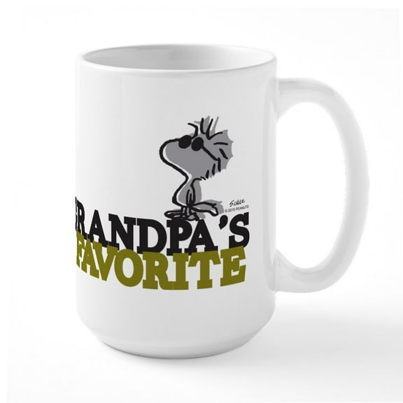 CafePress - Grandpa's Favorite Large Mug - 15 oz Ceramic Large White Novelty Mug