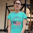 thumbnail image 3 of Tee Hunt America the Beautiful Est. 1776 T-Shirt Patriotic 4th of July USA Women's T-Shirt Tee, Light Blue, 3X-Large, 3 of 5