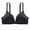 Black, variant on HNMKIU Womens Fashionable Solid Light V Gathered Without Steel Ring Underwear Bra