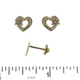 thumbnail image 2 of 18Kt  Yellow Gold Open Satin Heart Screwback Earrings (7mm), 2 of 3