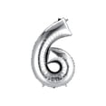 thumbnail image 1 of Globo Metalizado Gigante Forma de Numero 76 cm Celebraciones plateado, 1 of 2