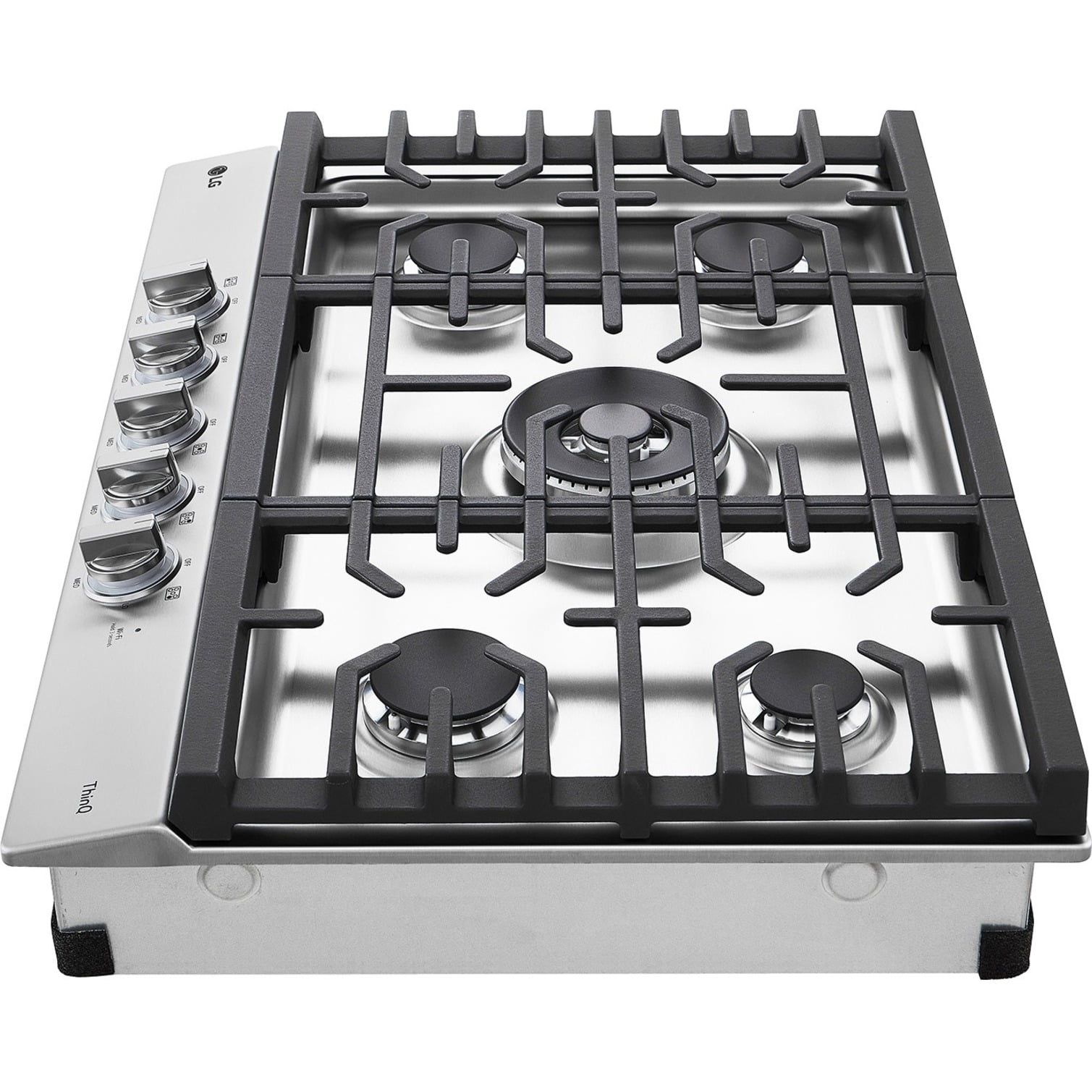 CBGJ3027S 30 Inch Smart Gas Cooktop 22K BTU EasyClean Cooktop Backlit Weighted Knobs ThinQ App