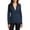 Deep Navy, variant on Womens Cotton Blend Knit Blazer with Peak Lapel Long Sleeves