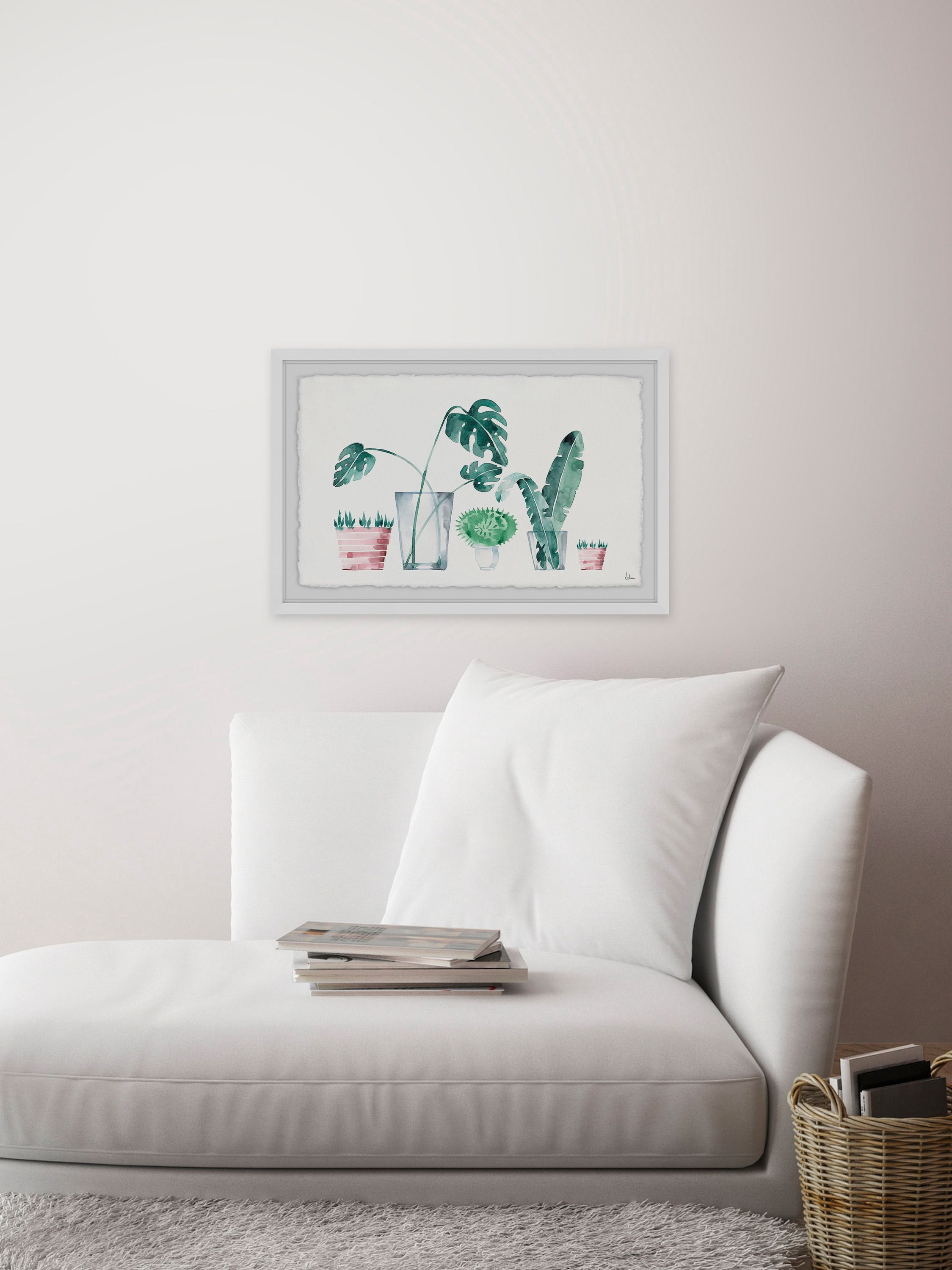 Tropical Plants Framed Painting Print