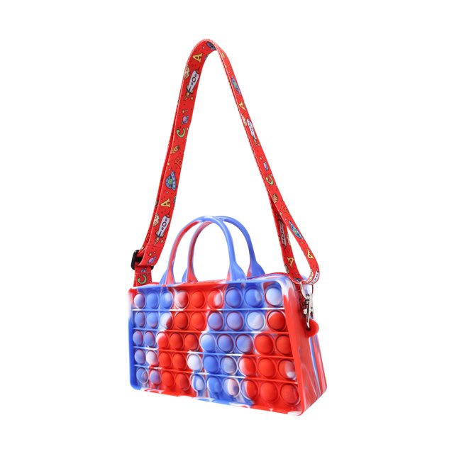 Sunloudy Female Handbag,Large Capacity Solid Color Storage Bag Fidget Toys,20*11*5.7cm