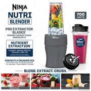 Ninja Nutri-Blender 20-Oz Personal Blender, (2) 20-Oz Dishwasher-Safe To-Go Cups, Smoothie, BN300GY Gray