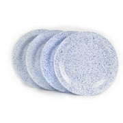 Artesano Home Decor Enamelware Dinner Plate 10" - Blue Freckles - Set of 4