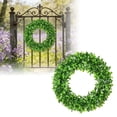 thumbnail image 2 of 13.7-Inch Boxwood Wreath - Round UV Resistant Artificial Spring, Summer, Fall, or Winter Wreath - Indoor/Outdoor Wreaths for Front Door, 2 of 6