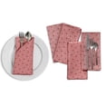 thumbnail image 2 of S4Sassy Red Square & Octagon Geometric Holiday Parties Cloth Table Linen Re-Usable Dinner Napkins Set 18 x 18"(Pack of 6), 2 of 8