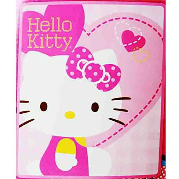 Blanket Hello Kitty Pink Hearts New 50x60 Rachel Fleece Throw 70330 Walmart Com Walmart Com