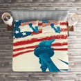 thumbnail image 2 of Ambesonne American Flag Quilted Coverlet 3 Pcs, Liberty, King Size, Multicolor, 2 of 2