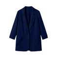 thumbnail image 6 of Women's Lightweight Blazer Open Front Textured Blazer Jacket Long Sleeve Work office Suit Coat with Pocket Fall Casual Outerwear Navy, 6 of 6
