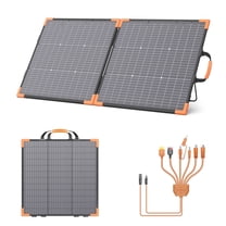 MHPOWOS 100W 20V Bifacial Portable Solar Panel High Efficiency Foldable Solar Panel Charger IP68 Waterproof for Power Station Solar Generator Outdoor Camping RV Off Grid System