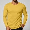 thumbnail image 5 of Hvogkswy Compression Shirt Men, Crew Neck Dry Workout Base Layer Undershirt Thin Stretchy Slim Comfy Long Sleeve Tops, 5 of 8