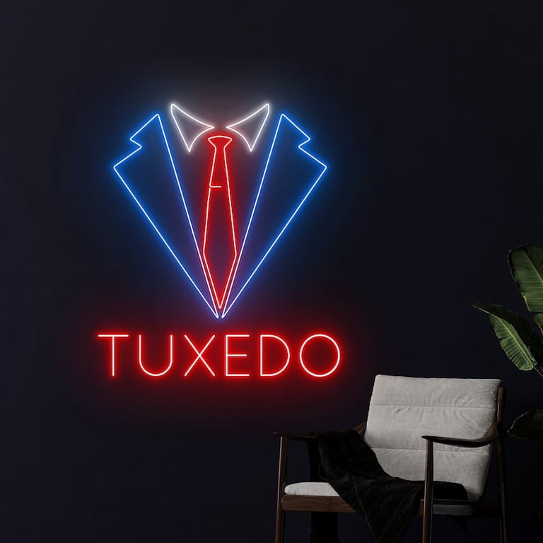 Handmadetneonsign Tuxedo Neon Sign, Men