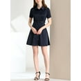 thumbnail image 5 of Allegra K Women's Belted Elegant A-Line Summer Shirt Dress, 5 of 6