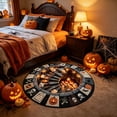 thumbnail image 5 of 3D Optical Illusion Halloween Rug Spooky Hole Pumpkin Ghost Printed Circular Floor Mat Non Slip Decorative Round Doormat For Entryway Bedroom Halloween Party, 5 of 5