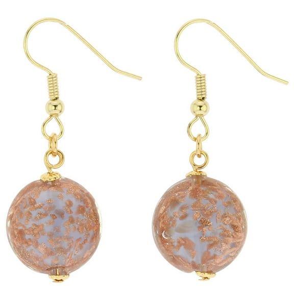 GlassOfVenice Murano Glass Starlight Disk Earrings - Sky Blue